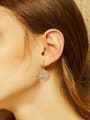 thumb Fashion Cubic Rhinestones Hollow Round Earrings 1