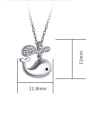 thumb 925 Sterling Silver With Cubic Zirconia  Cute dolphin Flower cklaces 3