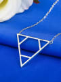 thumb Personality Platinum Plated Triangle Shaped Necklace 1