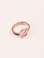thumb Personality Zircon Rose Gold Plated Ring 0