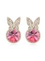 thumb Fashion Shiny Swaroski Crystals Butterfly Stud Earrings 2