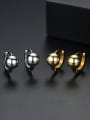 thumb Copper With Platinum Plated Casual Ball Stud Earrings 2