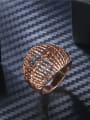 thumb Delicate Rose Gold Plated Wave Shaped Ring 1