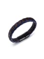 thumb Retro style Woven Artificial Leather Men Bracelet 0