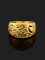 thumb Women Personality Hollow Design Gold Plated Copper Ring 1