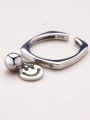 thumb Personalized Little Smile Bead 925 Silver Opening Ring 2
