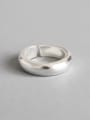 thumb 990 Sterling Silver Simplistic Glossy Free size Rings 0