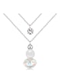 thumb Fashion Double Layers Imitation Pearl austrian Crystal Alloy Necklace 0