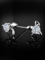 thumb Tiny Cubic Zircon 925 Sterling Silver Stud Earrings 0