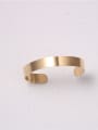 thumb Titanium With Gold Plated Simplistic  Smooth Geometric Free Size Bracelet 1