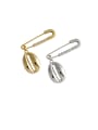 thumb 925 Sterling Silver With Smooth Personality Pin Irregular Single Earrings 0
