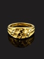 thumb Women Trendy 24K Gold Plated Geometric Shaped Copper Ring 1