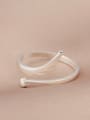 thumb Elegant Adjustable Feather Shaped S925 Silver Ring 1