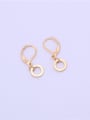 thumb Titanium With Gold Plated Personality Round Hoop Earrings 3
