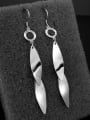 thumb Simple Leaves shaped 925 Sterling Silver Earrings 1