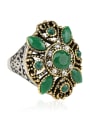 thumb Retro Ethnic style Resin stones Double Color Plated Alloy Ring 3