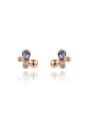 thumb Exquisite Butterfly Shaped Austria Crystal Stud Earrings 0