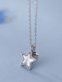 thumb 925 Sterling Silver With Acrylic Simplistic Star Necklaces 1