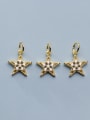 thumb 925 Sterling Silver With Cubic Zirconia Simplistic Star Charms 2