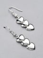 thumb Simple Little Heart shapes 925 Silver Earrings 2