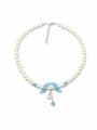 thumb Fashion Imitation Pearls austrian Crystals Pendant Alloy Necklace 0