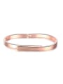 thumb Elegant Rose Gold Plated Smooth Bangle 0