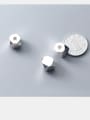 thumb 925 Sterling Silver With Platinum Plated Simplistic Geometric Smooth Beads 2