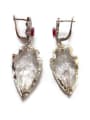 thumb Personalized Irregular Natural White Crystal Earrings 1
