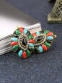 thumb Ethnic style Oval Colorful Resin stones White Rhinestones Alloy Earrings 2