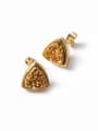 thumb Tiny Triangle Natural Crystal Stud Earrings 3