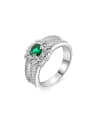 thumb Emerald Zircon Noble Engagement Fashion Ring 0