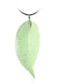 thumb Creative Leaf Shaped Artificial Leather Necklace 2