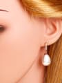 thumb Copper With  Imitation Pearl Classic Water Drop Drop Earrings 1