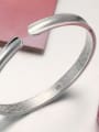 thumb Simple 999 Silver Polishing Unisex Opening Bangle 1