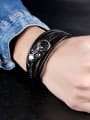 thumb Fashion Personalized Skull Multi-band Artificial Leather Bracelet 1