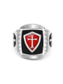 thumb Retro Crusader Cross Signet Ring 0