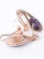 thumb Alloy Rose Gold Plated Fashion Purple Stone Two Pieces Jewelry Set 2