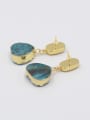 thumb Fashion Peach-shaped Natural Blue Crystal Earrings 2