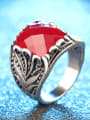 thumb Punk style Square Resin Stone Alloy Ring 2