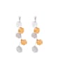 thumb Alloy With Rose Gold Plated Punk Flower Drop Earrings 0