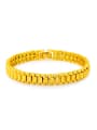 thumb Fashionable 24K Gold Plated Geometric Shaped Bracelet 0