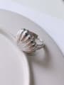 thumb 925 Sterling Silver With Platinum Plated Simplistic  Camber Free Size Rings 1