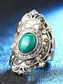 thumb Ethnic style Oval Besin stone Crystals Alloy Ring 2