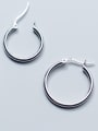 thumb Simple round circle 925 silver earrings 1