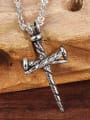 thumb Personalized Cross Titanium Men Necklace 2