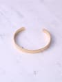 thumb Titanium With Gold Plated Simplistic Concave Surface  Geometric Bangles 0