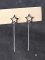 thumb Simple Hollow Star Tiny Beads Line 925 Silver Stud Earrings 0