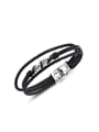 thumb Fashion Little Feather Artificial Leather Woven Bracelet 0