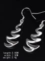 thumb Creative Fashion White Gold Plated Drop Earrings 1