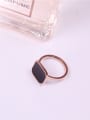 thumb Square Black Glue Temperaments Lover Ring 2